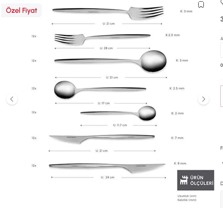 Karaca Stream Bone Saturn 24 Parça 6 Kişilik Yemek Takımı Platin